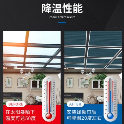 厂家供应蜂巢帘面料全遮光半遮光防水风琴帘面料隔热保温窗帘面料图5