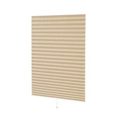 跨境拉绳百褶帘百折帘免打孔胶粘百叶窗帘全遮光pleated blind图5