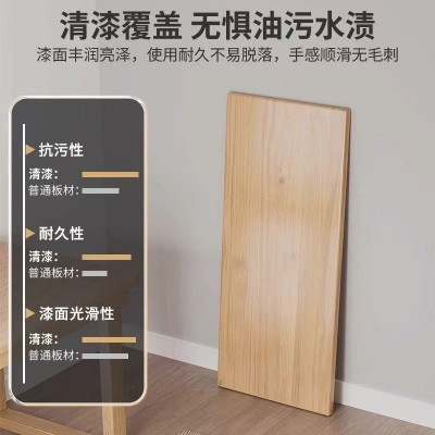 木板实木隔层片松木板材桌面一字隔板置物架分层长条桌板原木图2