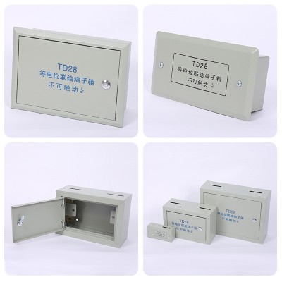 厂家TD28等电位联结端子箱局部接地消防接线家用端子盒配电箱图4