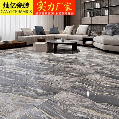 佛山磁砖批发全瓷金丝釉通体大理石瓷砖600x1200客厅K金地砖墙砖图2