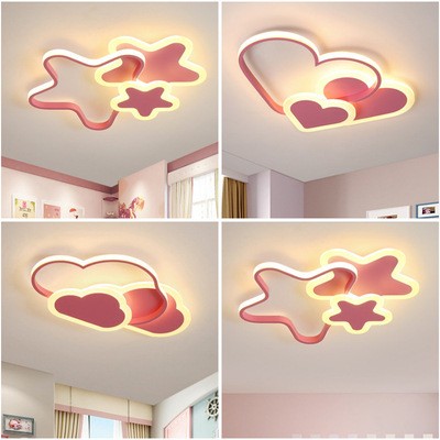 爱心云朵星星跨境吸頂燈卡通儿童灯卧室书房护眼led铝材吸顶灯具图4