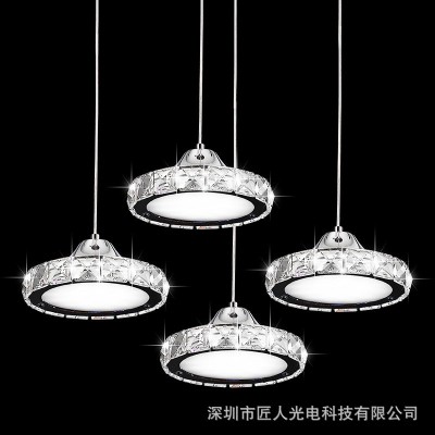 现代简约led水晶餐厅吊灯圆形客厅饭厅走廊吧台餐桌灯饰厂家现货图2