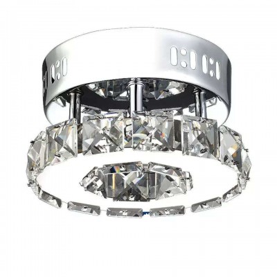 特价爆款led单层圆形水晶过道灯走廊灯简约现代玄关入户门厅灯具