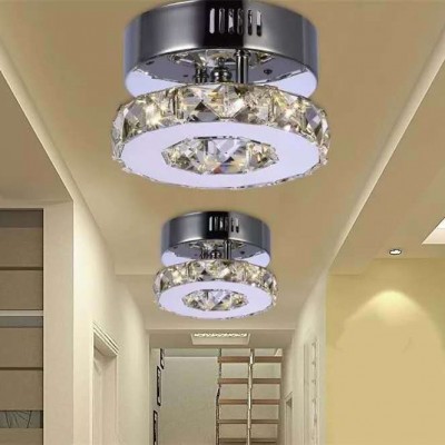 特价爆款led单层圆形水晶过道灯走廊灯简约现代玄关入户门厅灯具图3