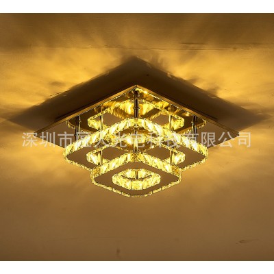 跨境专供创意方形过道走廊玄关灯现代简约水晶灯入户进门天花灯图3