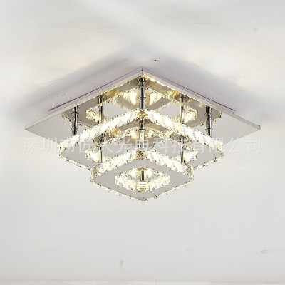 跨境专供创意方形过道走廊玄关灯现代简约水晶灯入户进门天花灯图2