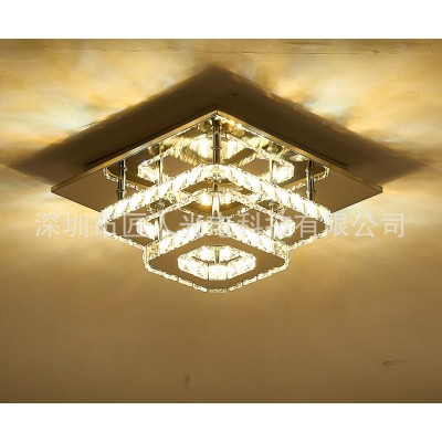 跨境专供创意方形过道走廊玄关灯现代简约水晶灯入户进门天花灯图4