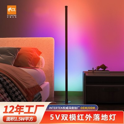 跨境亚马逊LED落地灯定制三段拼接客厅室内墙角灯直播氛围落地灯图2