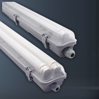 工厂定制宽压应急led三防支架灯户外防水IP65单管双管T8三防灯管图2