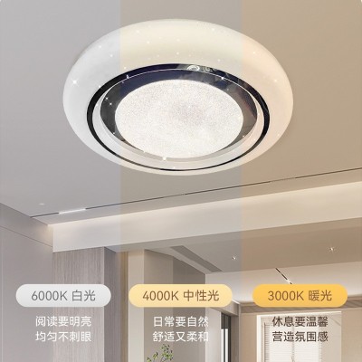 简约轻奢吸顶灯 卧室客厅主灯水晶砂满天星酒店客房 LED吸顶灯图4