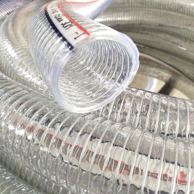 1.2寸32mm透明PVC钢丝管软管真空耐压塑料增强钢丝软管工厂批发图4