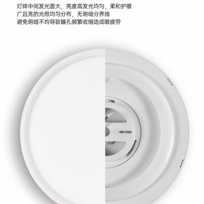 背发光led超薄圆形三防吸顶灯卫生间浴室阳台过道走廊中山灯具图4