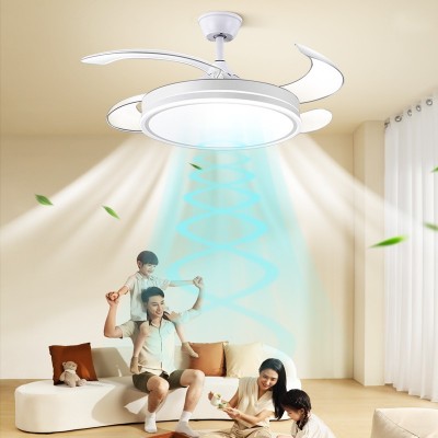 全光谱护眼隐形风扇灯2025新款卧室餐厅客厅吊扇灯现代简约电扇灯