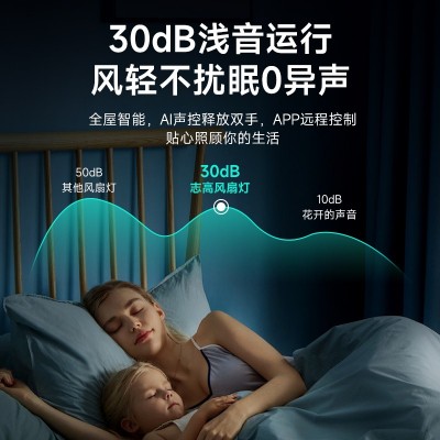 全光谱护眼隐形风扇灯2025新款卧室餐厅客厅吊扇灯现代简约电扇灯图3