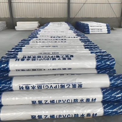 pvc防水卷材聚氯乙烯高分子屋顶修补屋面地下室带布加筋防水卷材图3