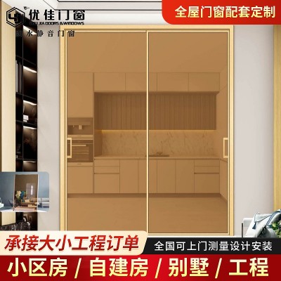 佛山玻璃移门 铝合金厨房推拉门，客厅吊轨移门