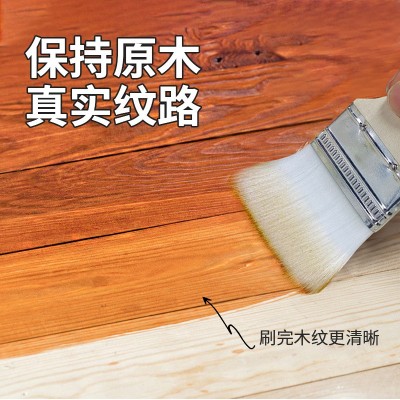 水性木纹漆室外防腐木蜡油防水净味环保快干仿古木油漆厂家木制品图2