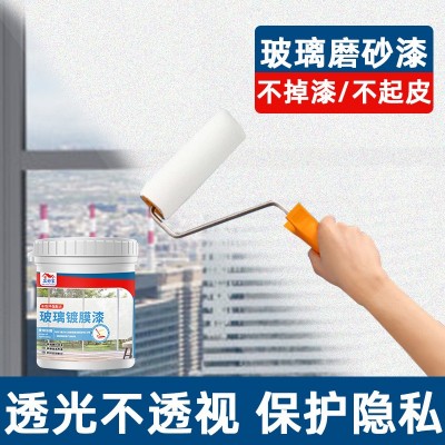 水性磨砂玻璃漆办公室卫生间浴室改色油漆门防窥专用窗户遮 光喷漆