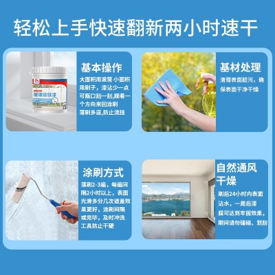 水性磨砂玻璃漆办公室卫生间浴室改色油漆门防窥专用窗户遮 光喷漆图3