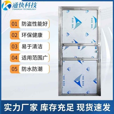 厂家直销不锈钢简易门出租房厕所卫生间房间门阳台杂物间不锈钢门图2