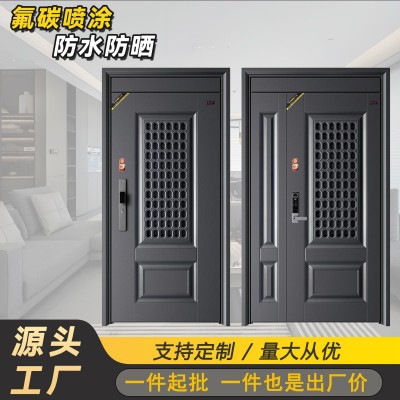 防盗门工程批发甲级入户门钢制进户门加厚钢板铁门室内卧室公寓门图4