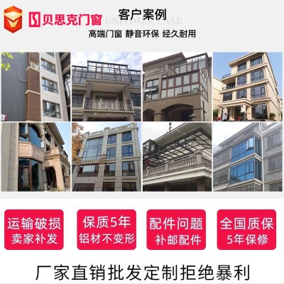 封阳台重型推拉门落地封窗提升入户大门玻璃商铺门铝合金中窄移门图4