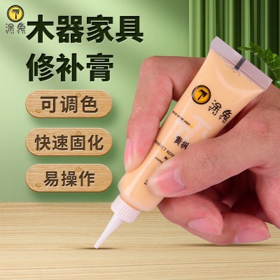 涂兔木器修补膏钉眼膏家具木门划痕坑洞修补补色膏木器腻子膏图3
