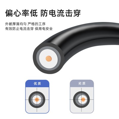 批发RG6同轴射频电缆双屏蔽铜包钢家用高清电视机顶盒监控视频线图3