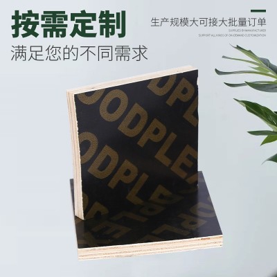 建筑模板多层密度黑覆膜板工地支模桥梁用木胶合板加工桥梁专用