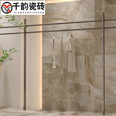 仿大理石瓷砖600x1200微哑面客厅地砖民宿酒店咖色卫生间墙砖图3