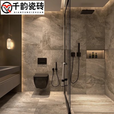 仿大理石瓷砖600x1200微哑面客厅地砖民宿酒店咖色卫生间墙砖图2
