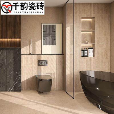 极简风莱姆石微哑质感砖600x1200酒店民宿古堡地砖卫生间瓷砖阳台图2