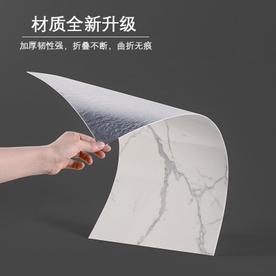 仿瓷砖大理石墙贴厨房墙面翻新自粘壁纸卫生间旧房改造翻新贴纸图5