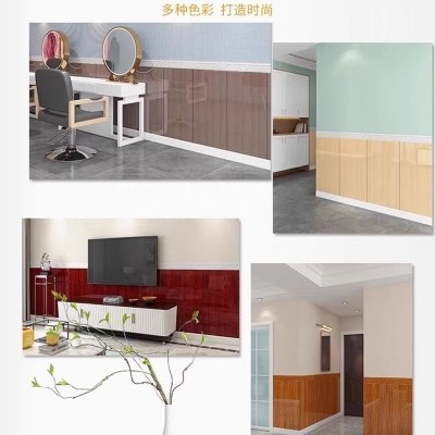 仿瓷砖木纹贴纸自粘壁纸遮丑墙面装饰防水防潮墙板pvc铝塑板墙贴图2