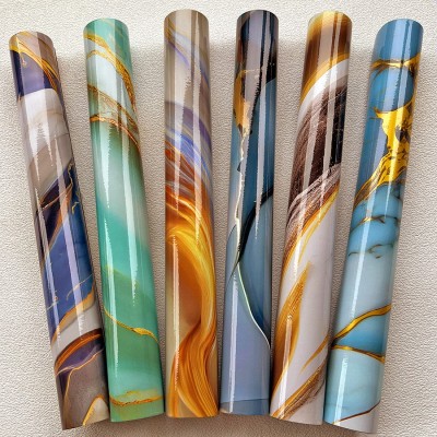 跨境专供鎏金大理石纹墙纸 家装建材背景墙Gilt marble w allpaper