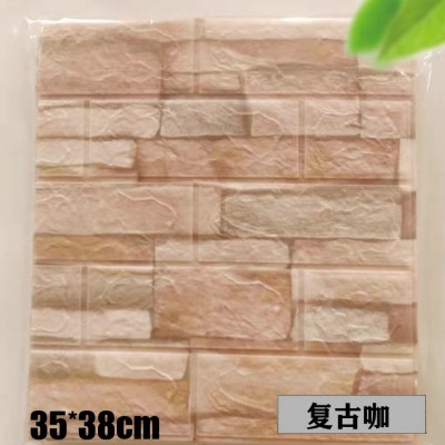 跨境直供35x38.5墙贴 3d立体墙贴 砖纹泡沫壁纸 XPE泡棉自粘墙纸图3