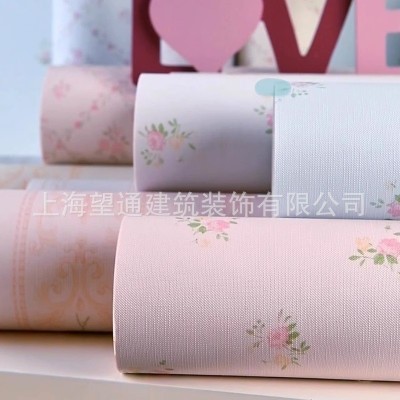 学生宿舍墙纸贴翻新女孩防水壁纸卧室温馨自粘粉色田园家用小碎花图4