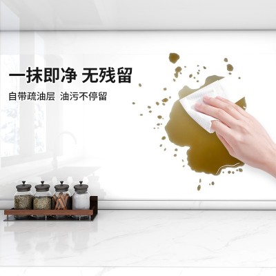 墙纸自粘家用加厚防水瓷砖墙贴橱柜灶台桌面装饰厨房防油贴纸批发图3