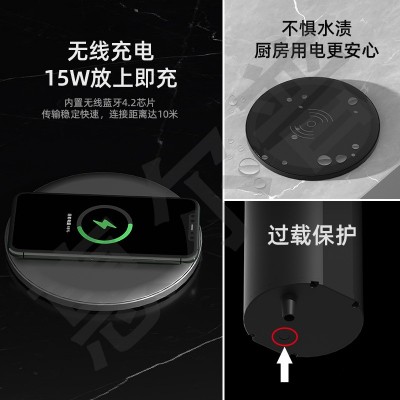 升降插座USB无线充电嵌入式立式多功能插排多用岛台美规英规typec图3