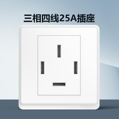 正泰开关插座380V三相四线25A四孔插座16A大功率开关中央 空调插座图2