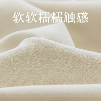 奶油风卧室窗帘2024新款秋冬雪尼尔全遮光客厅高级感轻奢简约窗帘图2