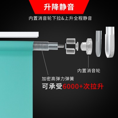 弹簧卷帘自动窗帘升降防水卫生间窗户遮光拉帘酒店办公室厨房挂帘图1