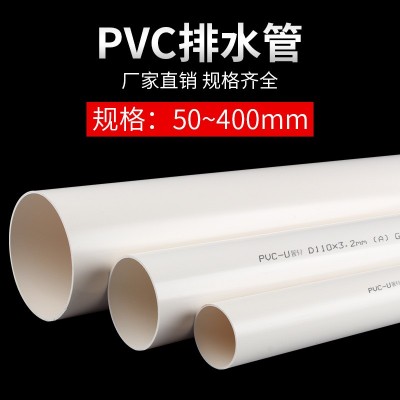 PVC排水管 排风管排污管厂家直销批发塑料排气管 PVC-U管材排水管图1