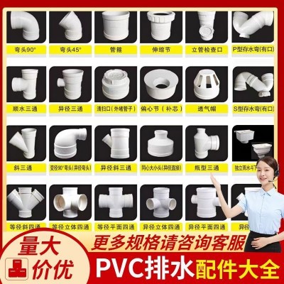 批发PVC排水管厕所排水管pvc雨水污水排水管道50-400型号 4米水管图4