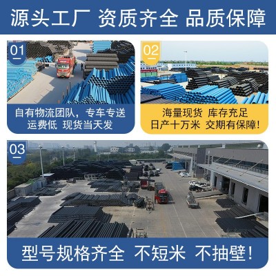 MPVE中空管螺旋缠绕管消防环形塑料波纹管地下排污管市政排水管图2