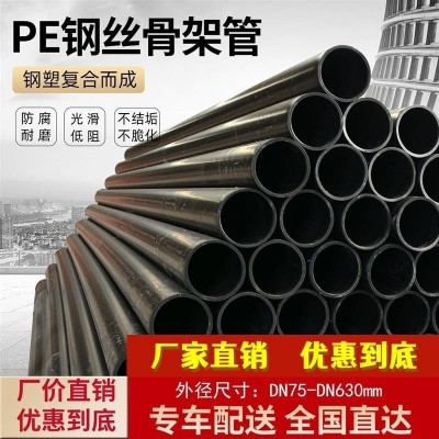 PE给水管75钢丝网骨架复合管90高压160工程消防输送管100耐磨125图3