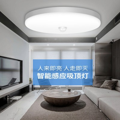 吸顶灯led感应声控楼道楼梯过道家用入户走廊自动雷达人体感应灯图3