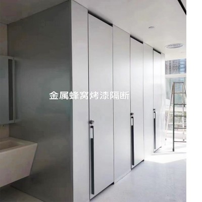 上海公共卫生间隔断厕所抗倍特金属蜂窝板洗手间PVC防潮隔断板图3