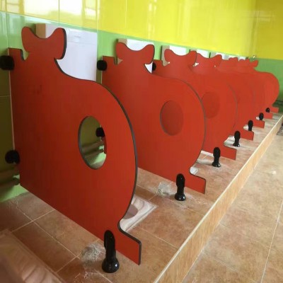 幼儿园卫生间幼稚园厕所隔板抗倍特防水隔板彩色幼儿园隔板隔断图2